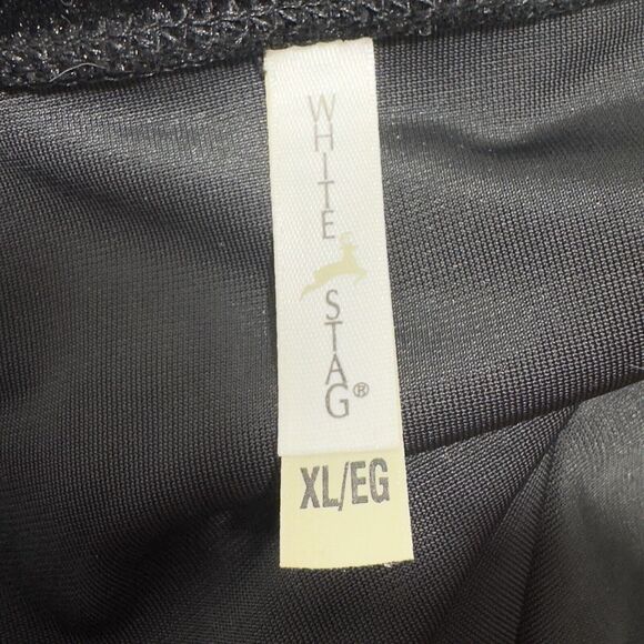 Vintage Black Velvet Midi Skirt XL Pull On Stretch Neutral Minimalist - Picture 6 of 11